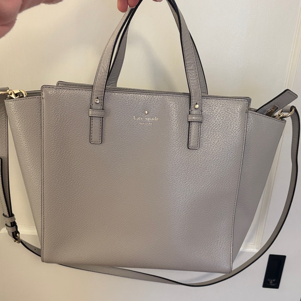 Kate Spade Light Gray Tote Bag